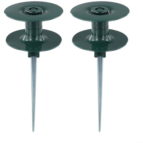 Guida per tubo flessibile in zinco resistente, con rullo in resina liscia, per la gestione del percorso del tubo da giardino e la conservazione dell'area delle piante (2 pezzi)