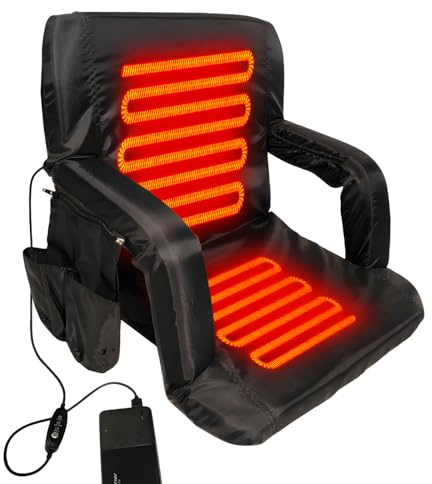 Calentador de asiento eléctrico flexible, impermeable, construcción universitaria, 45 x 52 x 40 cm, tamaño para soportes, sillas de mochilero, tareas de invierno, almohada de asiento calentada y