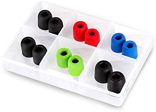 KLIM Earpads - Nouveauté - Embouts Écouteurs Intra-Auriculaires - 12 Embouts en Mousse à Mémoire de Forme - Rechanges Confortables pour Écouteurs - Isolent des Bruits Extérieurs (4,5 mm)