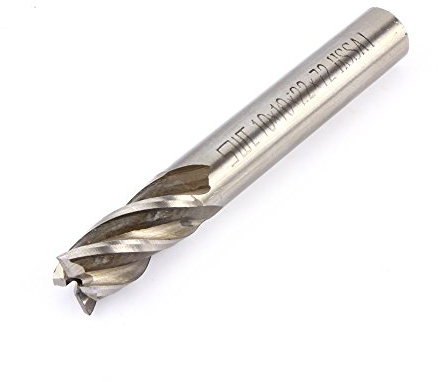 Estink Schaftfräser Metall, HSS CNC Fräser Bohrer Schaftfräser 4/6 / 8/10 / 12mm Mill Cutter, für CNC-Datenverarbeitungszentren, geschnitzte (10mm)