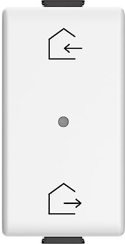 Bticino AM4570CWI Comando Entra ed Esci Wireless Matix Smart, per Creare Scenari Personalizzabili di Luci e Tapparelle, 1 Posto, Bianco