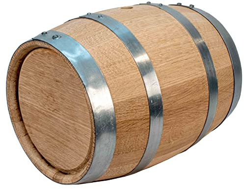 1 Gallon Oak Barrel - Wooden Whiskey Barrel Wine Barrel (5 Liter) - For The Home Brewer, Alcohol Distiller, Wine Maker - New American Oak Barrels for Aging Whiskey, Bourbon, Mead (HERITAGE SERIES)