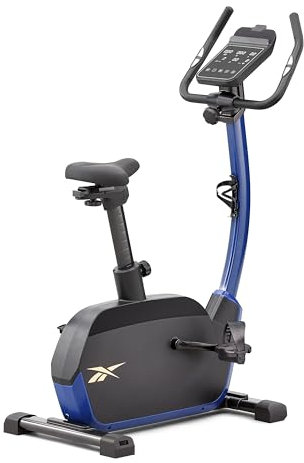 Reebok FR30 Upright Exercise Bike for Home Use Stationary Bike Fitness Equipment Cardio Machine with LED Touchscreen, Tablet Holder, Bluetooth, Kinomap Zwift Apps, 32 Quiet Magnetic Resistance Levels