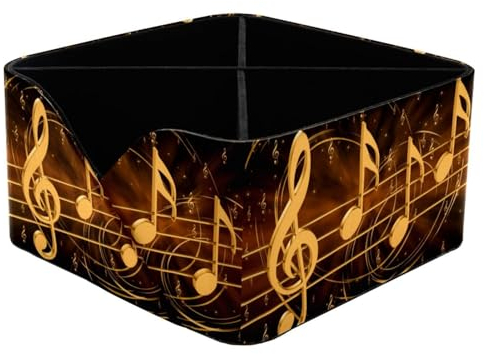 VAPOKF Gold Music Note und Starff Schreibtisch-Organizer mit 4 Fächern, Stiftehalter, Stiftehalter, Aufbewahrungsbehälter für Schreibtisch, Schreibtisch-Aufbewahrung, Schreibwaren für Home Office