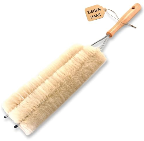 Novaliv Brosse de nettoyage pour radiateur - 47 x 14 cm - Idéale comme brosse de nettoyage de chauffage - Fourche à 2 compartiments - Plumeau de radiateur