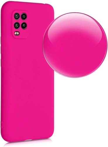 Coque Compatible avec XIAOMI MI 10 Lite 5G M2002J9G M2002J9E/Mi 10 Lite Zoom Cover, Coque Souple en Gel de Silicone, Coque Mate Ultra Douce et Fine (Fuchsia)