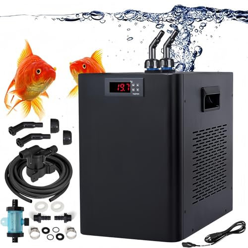 Enfriador de Agua para Acuarios, Enfriador Hidropónico, con Bomba Silenciosa y Filtros, Enfriador de Baño de Hielo, para Hidroponía Agua Dulce Agua Salada Peces Corales Camarones Medusas,160L/42gal