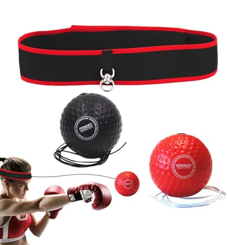 Boxer-Reflexball - Boxtrainingsball, Kinder Boxen Stirnband Reflexbälle | Trainieren Sie die Hand-Auge-Koordination mit Boxbällen für Schlafzimmer, Wohnzimmer, Innenhof, Parks und Fitnessstudio