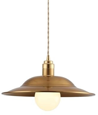 Lampe suspendue soucoupe volante créative en métal nordique E26/E27 lampe suspendue décorative de salon lampe suspendue réglable à tête unique pour cuisine de couloir de chambre à coucher (30 * 15 cm)