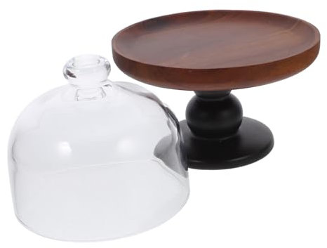CONGARTENO 1pieza Soporte De Pastel De Madera De Acacia Vintage Con De Soporte Para Exhibir Tartas Pasteles y Frutas Decoración Elegante y Celebraciones