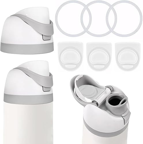 TTPSRY 7 Piezas Juego Repuesto Tapa Botella Térmica Anillos Sellado Tapones Silicona Compatible Botella Agua Termo