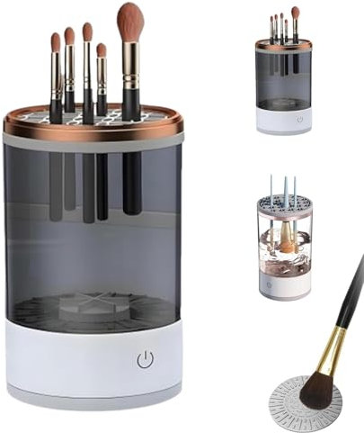 Nettoyeur de Pinceaux de Maquillage Électrique QingxingFa, Noir, Baguette, Pour Tous Les Pinceaux de Maquillage
