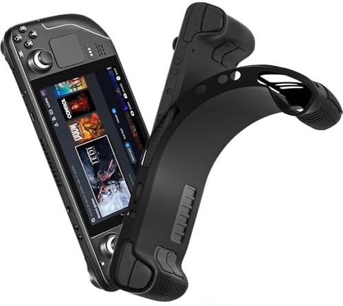 KUSINHOKA Silicone Case for Steam Deck Handheld ,Shockproof Anti Scratch Anti Squeeze Non Slip Silicone Dust Protection Cover，Black