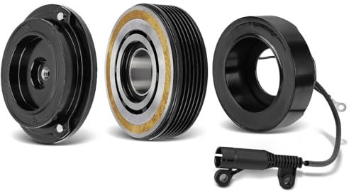 Frankberg Puleggia motrice + Puleggia della cinghia + Bobina del solenoide SD7V16 Compatibile con A3 8L1 Polo 6N1 Golf IV 1J1 B.o.r.a 1J2 Ibiza II 6K1 Replace# 1J0820803L