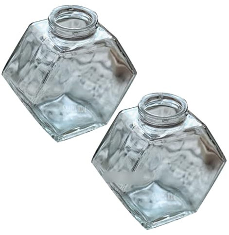 Cabilock 2piezas Frasco de Miel Transparente Tapa de Madera y Varilla Agitadora Unidades para Guardar Miel Cocina