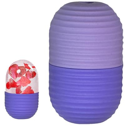 DAWCBVJQ 1 x 6.2 x 11.5 cm Face Ice Mould, Facial , Silicone E-is Face Roller, Facial Face Tightening, Massager, Ice Face Roller for Face