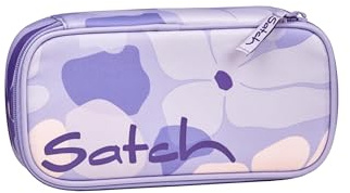satch Extra stort fodral inkl. Trennfach dragkedja Stiftehalter Geodreieck Sichtfenster för Stundenplan, Lilac Blossom Purpura, Talla única, modern