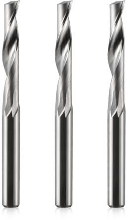 EU_HOZLY Fräser 4mm Schaft Single Nut CNC Fräser Bits für Aluminium 4mm Schaft,22mm Schnittlänge, 45mm Gesamtlänge,cnc fräsmaschine aluminium,cnc fräse 3 Stück (4 * 22 * 45)