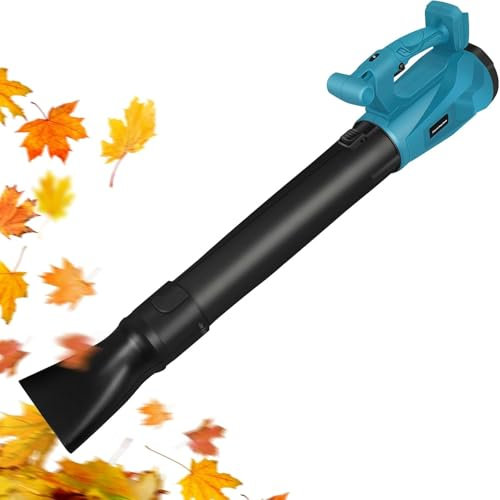 Soplador de hojas inalámbrico, trituradora de césped ligera de 24000 r/min, aspirador de hojas ajustable de 6 velocidades y trituradora de césped con batería y cargador para limpiar hojas (Host)