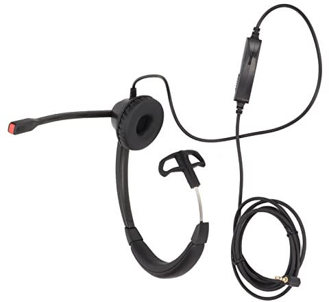 Telefonens Headset, Volymjustering Mikrofon Mute, Monaural 2,5 Mm Business Headset för Callcenter Telemarketing, Kommunikationsheadset 2.5mm Office Headset PC -Headset