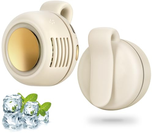 CLIUNT Ventilatore portatile silenzioso mini con 3 velocità, ventilatore elettrico, clip per vita e collo, ricaricabile, piccolo ventilatore elettrico da viaggio a vortice per la vita, per