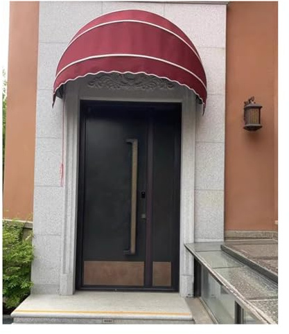 Tenda da sole a cupola, tettoia semisferica pieghevole manuale, tetto retrattile, protezione UV, tela impermeabile e telaio in acciaio zincato, per finestra/ingresso/portico