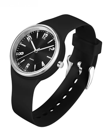 GBB Women's Quartz Watch Soft Silicone Strap Ladies Watches Analog Quartz Watches with Luminous Easy-Read Dial Fashion Wrist Watch for Students Women Men Unisex