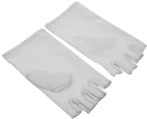 Mikikit Guantes Protección UV para Uñas Guantes de Manicura sin Dedos UV Reutilizables para Salón de Uñas Herramientas de Manicura Artística