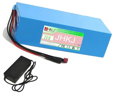 JHKJ Batería de Iones de Litio para Motocicleta eléctrica, 72 V, 12 Ah, 15 Ah, 18 Ah, 20 Ah, 25 Ah, 30 Ah, 35 Ah, 40 Ah, 45 Ah, para Bicicleta de montaña, Carrito de Golf, Triciclo,72v,35Ah