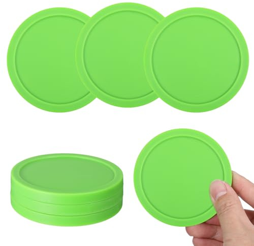 6 Pcs 3 1/4 Inches Hockey Pucks, Large Air Hockey Pucks Set Durable Puck for Air Hockeys Table Compatible with Standard Pushers and Goals Hockeys Replacement Puck Parts Set Game Tables Accessories