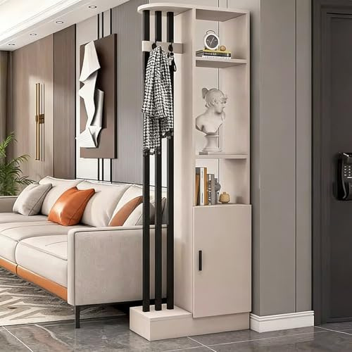 Separé Divisorio Autoportante,senza foratura,divisorio da parete for la separazione della stanza,Separè Struttura in Legno,per Casa, Ristorante e Ufficio(Khaki+Black,23.6 * 79.5 * 11.8in)