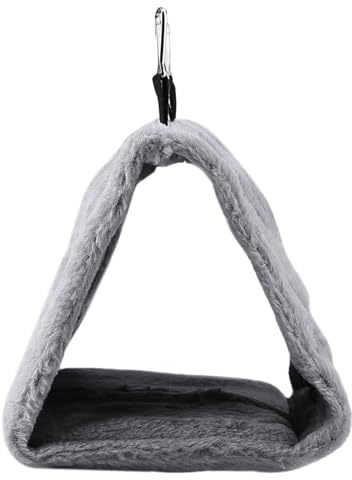 Cosiki Tenda a Gabbia Sospesa in Peluche per Uccelli per Pappagalli, Accogliente Letto Invernale Caldo, Giocattolo per Animali Domestici, per Uccelli di Piccola e Media Taglia, Rosa (M)