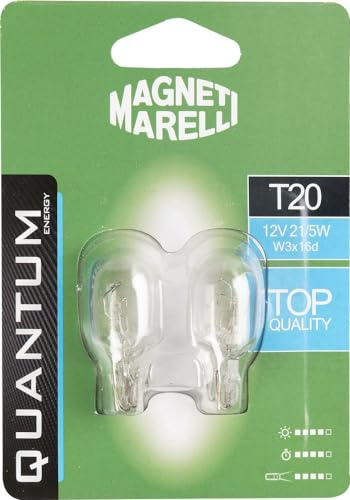 Quantum Energy Magneti Marelli T20 Paar 12V 21/5W Autolampen Anschluss W3x16d