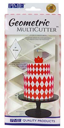 PME GMC163 Geometric Multicutter for Cake Design-Diamond XL, Large Size, Weiß
