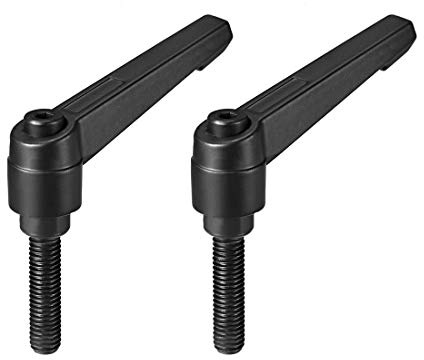 sourcing map 2 Stück Klemmhebel Griff M8 x 32mm Verstellbarer Maschinengriffe Klemmhebel Außengewinde Griff Maschinengriffe Verstellbarer Griff für Werkzeugmaschinen Schweißgeräte Druckgeräte