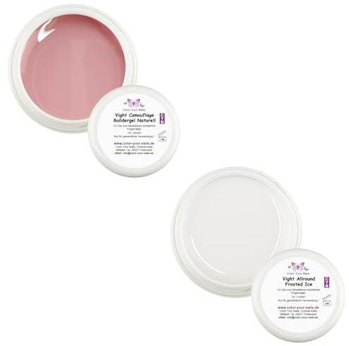 Babyboomer Vight- Gel Set : Ice White, Camouflage Builder Naturell, Nails Frenchgel (je 15ml)