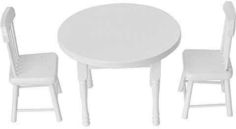 1:12 Sedia da tavolo in miniatura, sedia da tavolo Simulazione Mobili Set di mobili in legno Accessori per la casa delle bambole