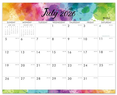 Magnetic Calendar 2025-2026 - JUL 2025 - DEC 2026, 18 Months Calendar 2025-2026, Magnetic Monthly Calendar, 8 x 10, Tear-off Pad