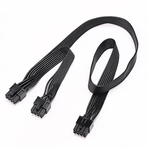 YieJoya Câble PCIE pour Corsair, PSU 8Pin mâle vers double PCIe 8Pin (6+2) mâle Câble d'alimentation pour Corsair Modular Power Supply RM/HX/CX-M Series