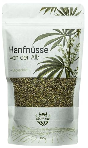 Sölls Hof 250g Hanfsamen, Hanfnüsse ungeschält, regional, Anbau in Deutschland - direkt vom Landwirt