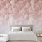 Mantiburi ML1001 Papier peint photo non tissé Motif plumes Aspect plâtre Dégradé de couleur rose, blanc et gris