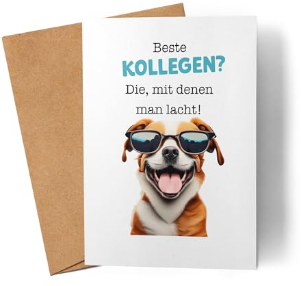Lilavie-Design Beste Kollegen? Die mit denen Man lacht Karte Abschied Kollege Verabschiedung Jobwechsel Abschiedskarte