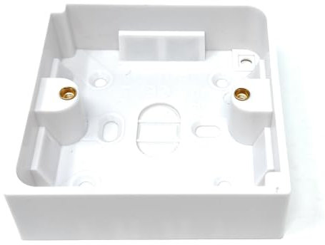 DRUT 1 Unidad. Caja Pattress de Caja Trasera de Montaje en Superficie de 1 módulo (25 mm x 85 mm x 85 mm) Blanca