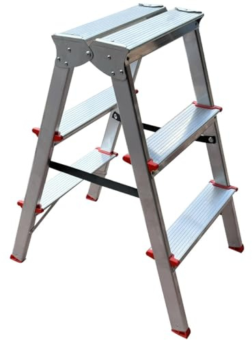 MTRA Escabeau Double marchepied en Aluminium 3 marches