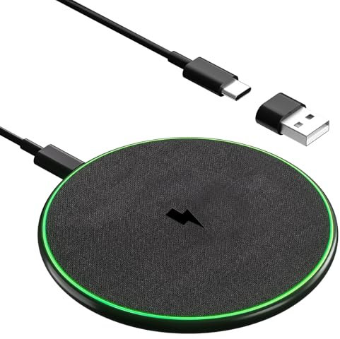 Wireless charger, 15W wireless iphone charger fast charge for iPhone 15/14/13/12/11/Pro Max/XR/X/8 Plus, phone charger wireless for HUAWEI P40, wireless charging pad for Samsung Galaxy S24/23/22/21/20