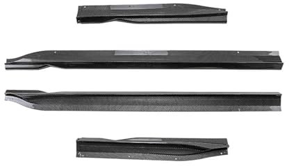 Seitenschürze Für M3 G80 G81 2021 2022 2023 EIN Set Auto Seitenschweller Spoiler Splitter Diffusor Body Kit Schutz Carbon Fiber Look Splitter(Kohlefaser-Stil)