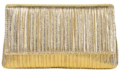Pandalein Damen Glitzer Clutch Edel Abendtasche Leder Brauttasche Modern Kettentasche Glänzende Handtasche Envelope Crossbody Bag mit Kette für Hochzeit Wedding Prom Party