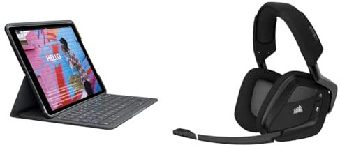 Logitech Slim Folio for & CORSAIR VOID RGB ELITE Wireless Gaming