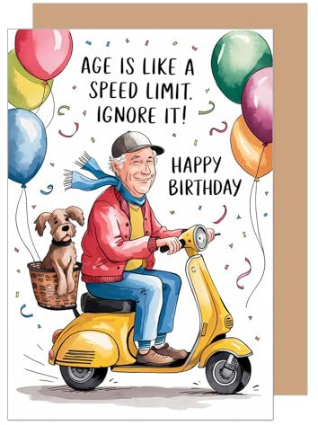 Edition Seidel Tarjeta de cumpleaños premium con sobre, tarjeta de felicitación, tarjeta de felicitación, tarjeta de cumpleaños, para hombre, mujer, novio, novia, humor divertido (G3801 SW025)
