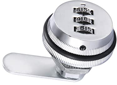 SOIMISS White Mailbox Combination Cam Lock Keyless 3-dial Password Coded Cabinet Drawer Security Lock Silver for Locker Filing Cupboard